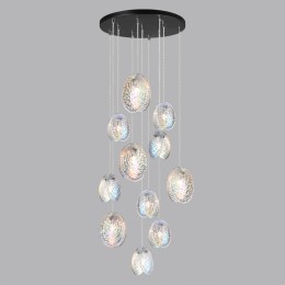 5039/11 MODERN ODL24 297 черный/перламутровый/металл/стекло Люстра каскадная G9 11*40W MUSSELS