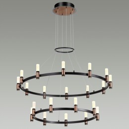 5009/98L L-VISION ODL23 421 матовый черный/ ант.бронза/белый/металл/акрил Люстра LED 98W 4000K 3300Лм CANDEL