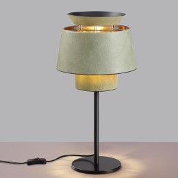 4992/1TA PENDANT ODL24 401 черный/зеленый/золотой/металл/экокожаНастольная лампа E27 1*60W KRESSA