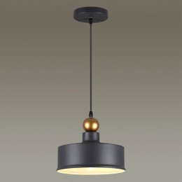 4088/1 PENDANT ODL19 377 темн.серый/золотой Подвес Е27 1*40W BOLLI