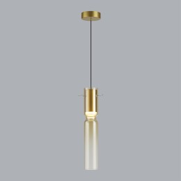 5058/5LA PENDANT ODL24 323 золотой/янтарный/металл/стекло Подвес LED 5W 3000K SCROW