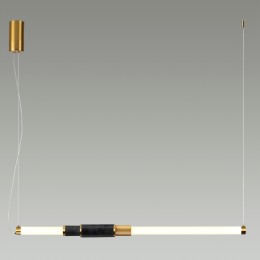 4361/14L MIDCENT ODL24 126 черный мрамор/антич. бронза/металл/акрил Подвесной светильник (ВЕРТ. И ГОРИЗОНТ) IP20 LED 14W 3000K 220V MARMI