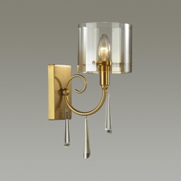 4886/1W HALL ODL_EX23 89 бронзовый/янтарн./металл/стекло Бра E14 1*40W NICOLE