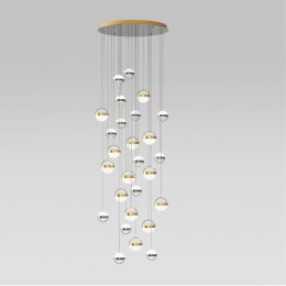 5037/232L L-VISION ODL24 389 ант.бронза/никель/прозрачн/молочный/металл/акрил Люстра каскадная LED 232W 4000K 11250лм RONI