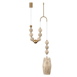 5444/1B PENDANT ODL_EX26 бежевый/античная бронза/металл/керамика Подвес с держателем E27 1*40W KARELIA