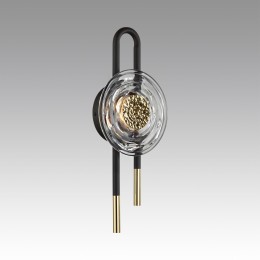 5407/6WL MODERN ODL_EX24 27 черный/золотой/металл/стекло Бра LED 6W 3000K 688Лм MAGNET