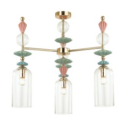 4855/3C CLASSIC ODL_EX21 103 золото/разноцветн./керамика/стекло Люстра потолочная E14 3*40W BIZET