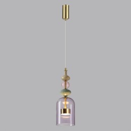 5045/12LA L-VISION ODL24 299 античн.бронза/фиолетовый/металл/стекло/керамика Подвес LED 12W 4000К 1400Лм PALLETA