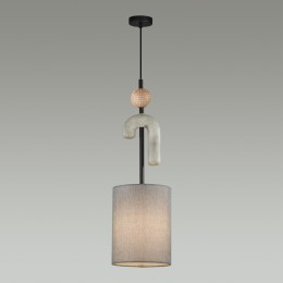 5410/1A MODERN ODL_EX24 73 черный матов./серый/металл/полирезин/ткань Подвес E14 1*40W BAGEL