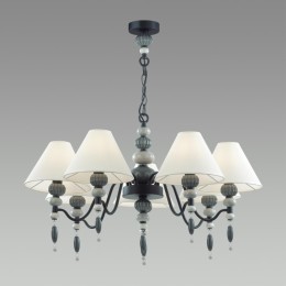 4896/7 MODERN ODL_EX23 65 черный матов./серый/молочный металл/керамика/ткань Люстра E14 7*40W SOCHI