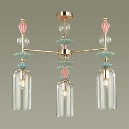 4855/3C CLASSIC ODL_EX21 103 золото/разноцветн./керамика/стекло Люстра потолочная E14 3*40W BIZET