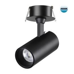 359226 SPOT NT23 454 черный Светильник встраиваемый светодиодный IP20 LED 15W 220V 1440Лм 4000К SELENE