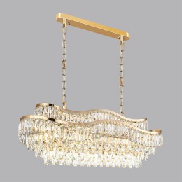 5073/15 HALL (В 2-Х КОРОБКАХ) ODL24 505 золото/прозрачный/металл/хрусталь Люстра E14 15*40W WAYTA