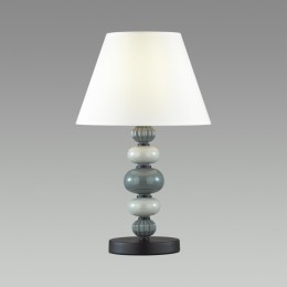 4896/1T MODERN ODL_EX23 67 черный матов./серый/молочный металл/керамика/ткань Настольная лампа E27 1*60W SOCHI