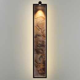 5078/35WL L-VISION ODL24 черн./серо-беж./металл/натур.камень/акрил Настен.светильн. со спотом LED 35W 3000K STOFLAKE