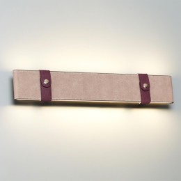 6630/25WL HIGHTECH ODL24 153 металл/эко-кожа/ткань/акрил черный/бордовый/бежевый Настенный светильник IP20 LED 25W 3000K 220V VINCENT