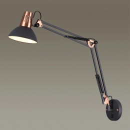 3318/1W MODERN ODL17 585 черный, медный Бра-трансформер с выключателем E27 60W 220V KAPAL