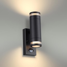6605/2W HIGHTECH ODL23 635 черный/металл/пвх стойкий к УФ излучению Настенный св-к IP44 LED GU10 14W MOTTO