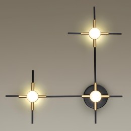 3906/9WL L-VISION ODL21 191 черн/золот/металл Настен. cветильник IP20 LED 9WL 720Лм 4000К COSTELLA