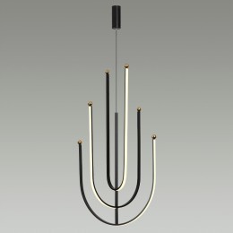 6633/70L HIGHTECH ODL24 159 металл/черный/акрил Подвесной светильник (регулирумые рожки) LED 70W 3000K 220V MEMFI