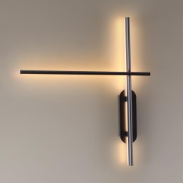 3890/20WLP L-VISION ODL20 196 черный/металл Настенный светильник LED 3000K/4000K (перекл. ч/з тумблер) 20W 220V RUDY