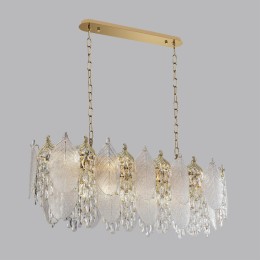 5049/14 HALL ODL24 511 золото/прозрачный/металл/хрусталь/стекло Люстра E14 14*40W TEARS