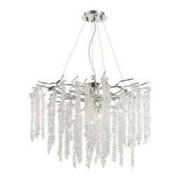 5004/8 HALL ODL23 525 серебристый/прозрачный металл/хрусталь Люстра G9 8*40W BANCHE