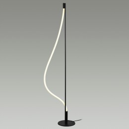 4391/15FL HIGHTECH ODL24 141 черный/металл/канат Напольный светильник с диммером на корпусе IP20 LED 12W 515Лм 4000K CORDA
