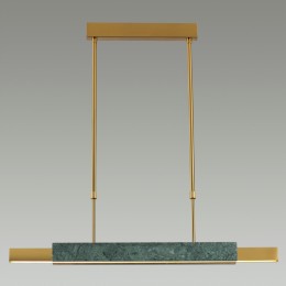 4360/25L MIDCENT ODL24 129 изумрудный мрамор/антич.бронза/металл/акрил Подвесной светильник IP20 LED 25W 3000K 220V MARMI