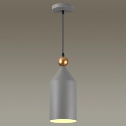 4092/1 PENDANT ODL19 375 серый/золотой Подвес Е27 1*40W BOLLI