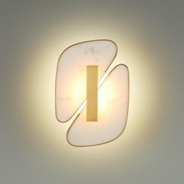 6638/10WL L-VISION ODL_EX24 13 металл/золотой/искусственный мрамор/акрил Настенный светильник IP20 LED 10W 3000K 220V CHIARA