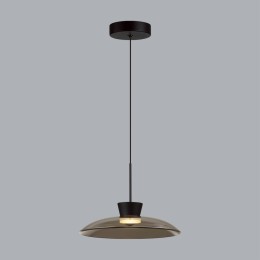 5055/9L L-VISION ODL24 321 черный/дымчатый/металл/стекло Подвес LED 9W 3000К SAUCER