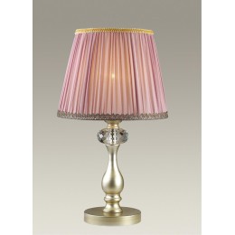 3393/1T CLASSIC ODL17 569 мат.золото/серебр.патина/хрусталь Настольная лампа E14 40W 220V GAELLORI