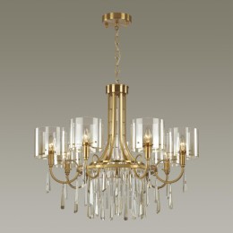 4886/7 HALL ODL_EX23 89 бронзовый/янтарн./металл/стекло Люстра E14 7*40W NICOLE