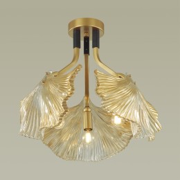 4870/3C HALL ODL_EX22 95 золотой/чёрный/стекло Люстра потолочная E14 3*40W VENTAGLIO