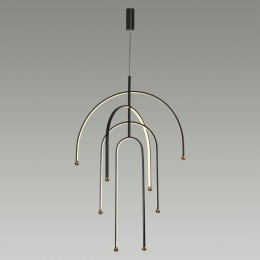 6633/95L HIGHTECH ODL24 159 металл/черный/акрил Подвесной светильник (регулируемые рожки) LED 95W 3000K 220V MEMFI