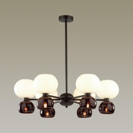 4978/12 MODERN ODL22 391 черный/белый/бордовый/стекло Люстра E14/G9 6+6*40W CHANGI