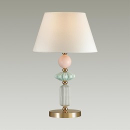 4861/1TB CLASSIC ODL_EX22 113 золотой/раноцветн.керамика/абажур Настольная лампа E27 1*60W 4861/1TB CANDY