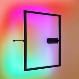 4385/24WL HIGHTECH ODL23 173 черный/металл Настенный светильник IP20 RGB динамическая подсветка ПДУ в комплекте LED 24W 3000K OMEN