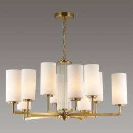 4990/10 HALL ODL23 547 матов. золотой/белый/стекло Люстра E27 10*40W KASALI