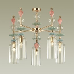 4855/5C CLASSIC ODL_EX21 103 золото/разноцветн./керамика/стекло Люстра потолочная E14 5*40W BIZET