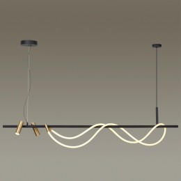 4397/40L HIGHTECH ODL23 137 черный/античная бронза/металл/канат Подвесной св-к с раздельн. вкл IP20 LED 40W 1580Лм 3000K CORDA