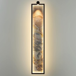 5078/30WL L-VISION ODL24 черн./серо-беж./металл/натур.камень/акрил Настен.светильн. со спотом LED 30W 3000K STOFLAKE