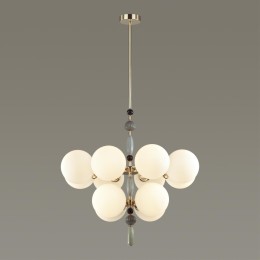 5405/12 MODERN ODL_EX24 83 золотой/серый/голубой/зеленый/белый матов./металл/керамика/стекло Люстра E14 12*40W PALLE