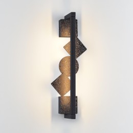 6692/7WL HIGHTECH ODL_EX24 017 Настенный светильник черный/фактура crack ice/металл/акрил поворотный на 360° IP20 LED 7W 184Лм 3000K GEOS