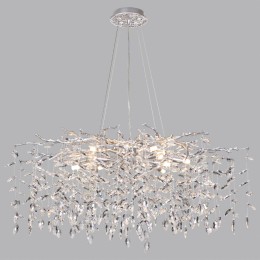 4970/12 HALL ODL24 523 матов.серебристый/алюмин./хрусталь Люстра G9 12*40W DELICA