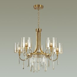 4886/5 HALL ODL_EX23 89 бронзовый/янтарн./металл/стекло Люстра E14 5*40W NICOLE