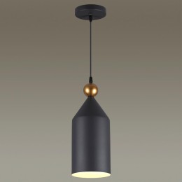 4091/1 PENDANT ODL19 375 темн.серый/золотой Подвес Е27 1*40W BOLLI