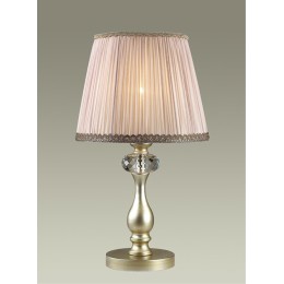 3390/1T CLASSIC ODL17 569 мат.зол/серебр.патина/хрусталь Настольная лампа E14 40W 220V AURELIA