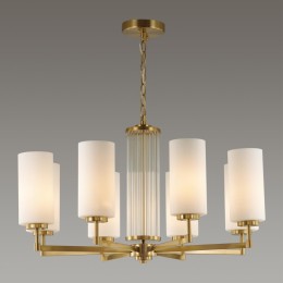 4990/8 HALL ODL23 547 матов. золотой/белый/стекло Люстра E27 8*40W KASALI